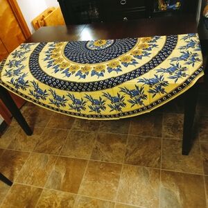 French Round Cotton Tablecloth